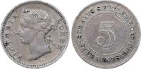 Malaysia-Straits Settlements 5 Cents Victoria 1837-1901. -