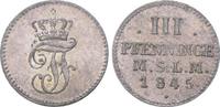 Mecklenburg-Schwerin 3 Pfennig Friedrich Franz II. 1842-1883. -