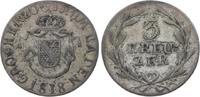 Baden-Durlach 3 Kreuzer Karl Ludwig Friedrich 1811-1818. -