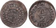 Württemberg 1/2 Kreuzer Wilhelm I. 1816-1864. -