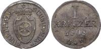 Frankfurt-Fürstprimatische Staaten Kreuzer 1808 Carl Theodor von Dalberg 1806-1815. VF
