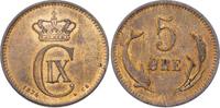 Dänemark 5 Öre 1 Christian IX. 1863-1906. -