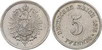 Kleinmünzen 5 Pfennig 1875 G CH UNC
