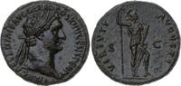 Kaiserzeit As 69-96 n. Chr. Domitian 69-96. Dunkelgrüne Patina. Etwas korrodiert, leicht geglä