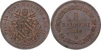 5 Baiocchi 1850  R Italien-Kirchenstaat  / Vatikan Pio IX. 1846-1878. Attraktives Exemplar. Schrötlingsfehler am Rand, min. Stempelfehler, fast S...