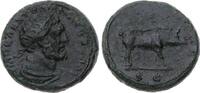 Kaiserzeit Quadrans 98-117 n. Chr. Trajan 98-117. Dunkelgrüne Patina. Fast vorzüglich