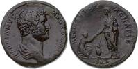 Kaiserzeit Sesterz 117-138 n. Chr. Hadrian 117-138. Braune Patina. Felder leicht geglättet, VF