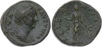 Dupondius  Kaiserzeit Antoninus Pius für Faustina maior gestorben 141. Grünbraune Patina. Sehr schön +