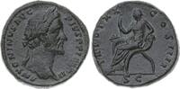 Kaiserzeit Sesterz 138-161 n. Chr. Antoninus Pius 138-161. Olivgrüne Patina. fast vorzüglich