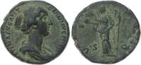 Kaiserzeit As 145-176 n. Chr. Marcus Aurelius für Faustina minor 145-176. Grüne Patina. VF
