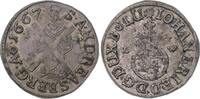 Braunschweig-Calenberg-Hannover Ausbeute 1/24 Taler 1667 LW Johann Friedrich 1665-1679. Hübsche Patina. Kl. Schrötlingsfehler auf der Rück