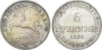 Braunschweig-Calenberg-Hannover 6 Pfennig 1851 B Ernst August 1837-1851. Feine Patina. CH UNC