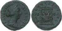 Kaiserzeit Sesterz 145-176 n. Chr. Marcus Aurelius für Faustina minor 145-176. Grüne Patina. VF