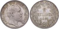 Württemberg 1/2 Gulden Karl 1864-1891. -