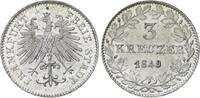 Frankfurt, Stadt 3 Kreuzer 1849 EF