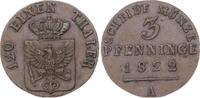 Brandenburg-Preußen 3 Pfennig Friedrich Wilhelm III. 1797-1840. -