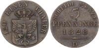Brandenburg-Preußen 3 Pfennig Friedrich Wilhelm III. 1797-1840. -
