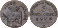 Brandenburg-Preußen 3 Pfennig Friedrich Wilhelm III. 1797-1840. -