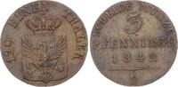 Brandenburg-Preußen 3 Pfennig Friedrich Wilhelm IV. 1840-1861. -