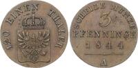 Brandenburg-Preußen 3 Pfennig Friedrich Wilhelm IV. 1840-1861. -