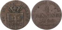Brandenburg-Preußen 4 Pfennig Friedrich Wilhelm III. 1797-1840. -