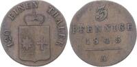 Waldeck 3 Pfennig Georg Heinrich 1805-1812-1845. -