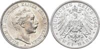Preußen 2 Mark 1906 A Wilhelm II. 1888-1918. Kl. Randfehler, fast vorzüglich / UNC-