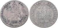 Hessen-Kassel 1/6 Taler Friedrich II. 1760-1785. -