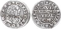 Schleswig-Holstein-Gottorp 1/16 Taler Christian Albrecht 1659-1694. -