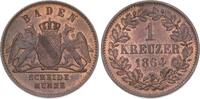 Baden-Durlach Kreuzer Friedrich I. 1852-1907. -