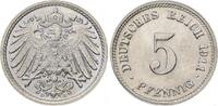 Kleinmünzen 5 Pfennig 1911 D CH UNC