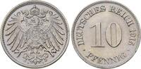 Kleinmünzen 10 Pfennig 1915 D Winz. Randfehler, UNC-
