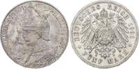 Preußen 5 Mark 1901 Wilhelm II. 1888-1918. Hübsche Patina. Winz. Randfehler, UNC-