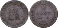 Westfalen, Königreich 2 Centimes Hieronymus Napoleon 1807-1813. -