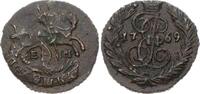 Russland Cu 1/4 Kopeke (Polushka) 1769 Katharina II. 1762-1796. VF-EF
