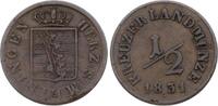 Sachsen-Meiningen 1/2 Kreuzer Bernhard Erich Freund 1803-1866. -