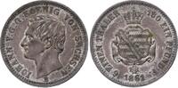 Sachsen-Albertinische Linie 1/6 Taler Johann 1854-1873. -