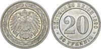 20 Pfennig 1890  A Kleinmünzen  Winz. Kratzer, vorzüglich-Stempelglanz