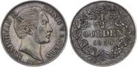 1/2 Gulden 1850 Bayern Maximilian II. Joseph 1848-1864. Hübsche Patina. Sehr schön-vorzüglich