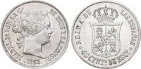 Spanien-Königreich 40 Centimos 1865 Isabel II. 1833-1868. AU
