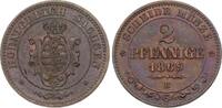 Sachsen-Albertinische Linie 2 Pfennig Johann 1854-1873. -