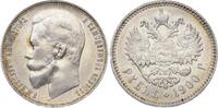 Rubel 1900 Russland Nikolaus II. 1894-1917. Hübsche Patina. Winz. Randfehler, sehr schön +