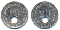 Sachsen/Altenburg - Meuselwitz 20 Pfennig Consum-Verein (Menzel 16722.18) unten 4,90 mm gelocht -