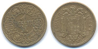 Spanien - Spain 1 Peseta Francisco Franco 1939-1975 -
