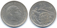Spanien - Spain 25 Pesetas Francisco Franco 1939-1975 -