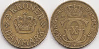Dänemark - Denmark 2 Kronen Christian X. 1912-1947 -