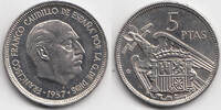Spanien - Spain 5 Pesetas Francisco Franco 1939-1975 -