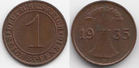 Weimarer Republik 1 Reichspfennig Kupfer -