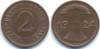 Weimarer Republik 2 Reichspfennig Kupfer -