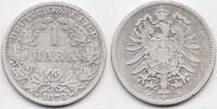 Kaiserreich 1 Mark kleiner Adler - Silber -